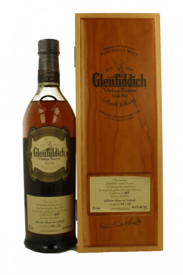 Glenfiddich Speyside  Scotch Whisky 1963 70cl 46.5% OB-Only 219 Bts Produced