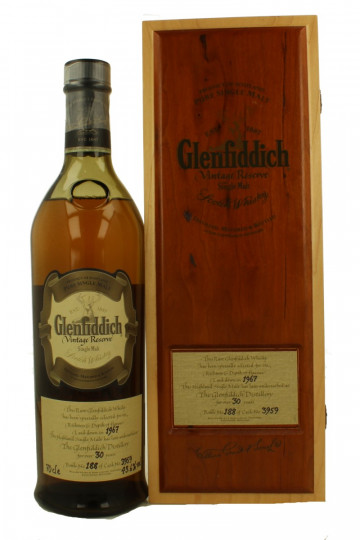 Glenfiddich Speyside  Scotch Whisky 30 Years Old 1967 70cl 43.6% OB-cask 3959