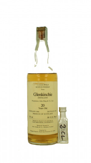 GLENKINCHIE 20 Years Old 1966 1986 5cl 86 US Proof Duthie  for Corti brothers SAMPLE 2 CL each  AMAZING  Whisky !!!! IS NOT A FULL BOTTLE BUT SAMPLES