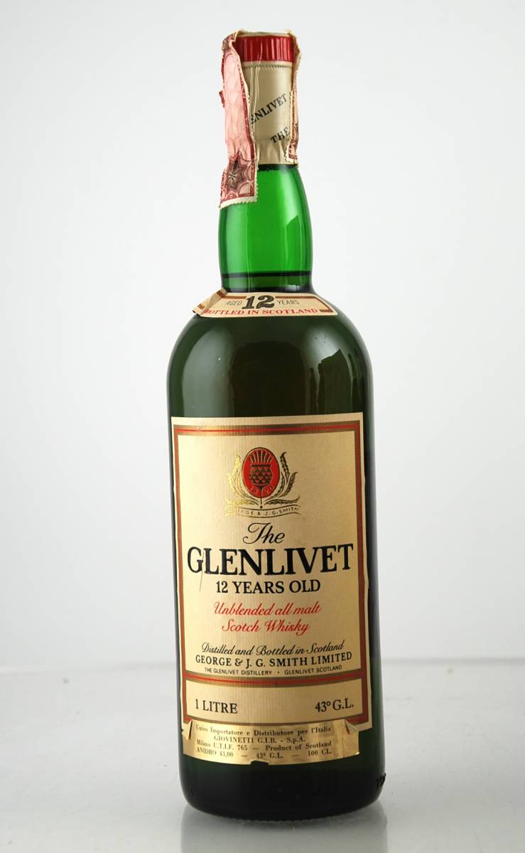 GLENLIVET 12 YO 100 CL 43% UNBLENDED - Products - Whisky Antique
