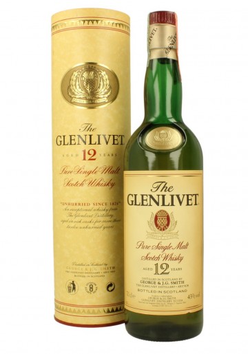 GLENLIVET  12yo  12yo  Bot.90's 70cl 40% OB - Seagram Imp.