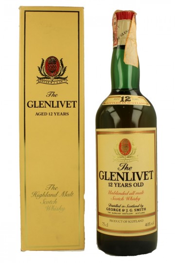 GLENLIVET 12yo Bot. 70/80's 75cl 40% UNBLENDED