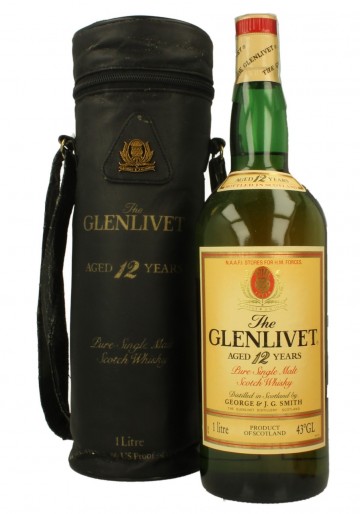 GLENLIVET  12yo  Bot.80's  100cl 43% OB - H.M Forces