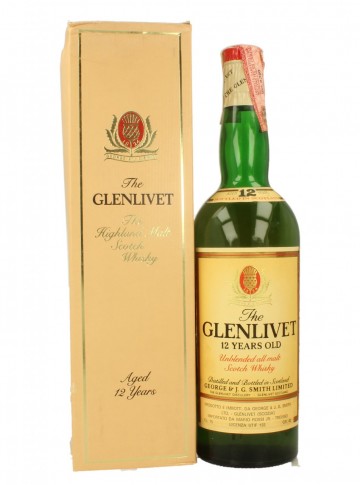 GLENLIVET  12yo Bot.80's 75cl 43% OB  - Mario Rossi Imp.