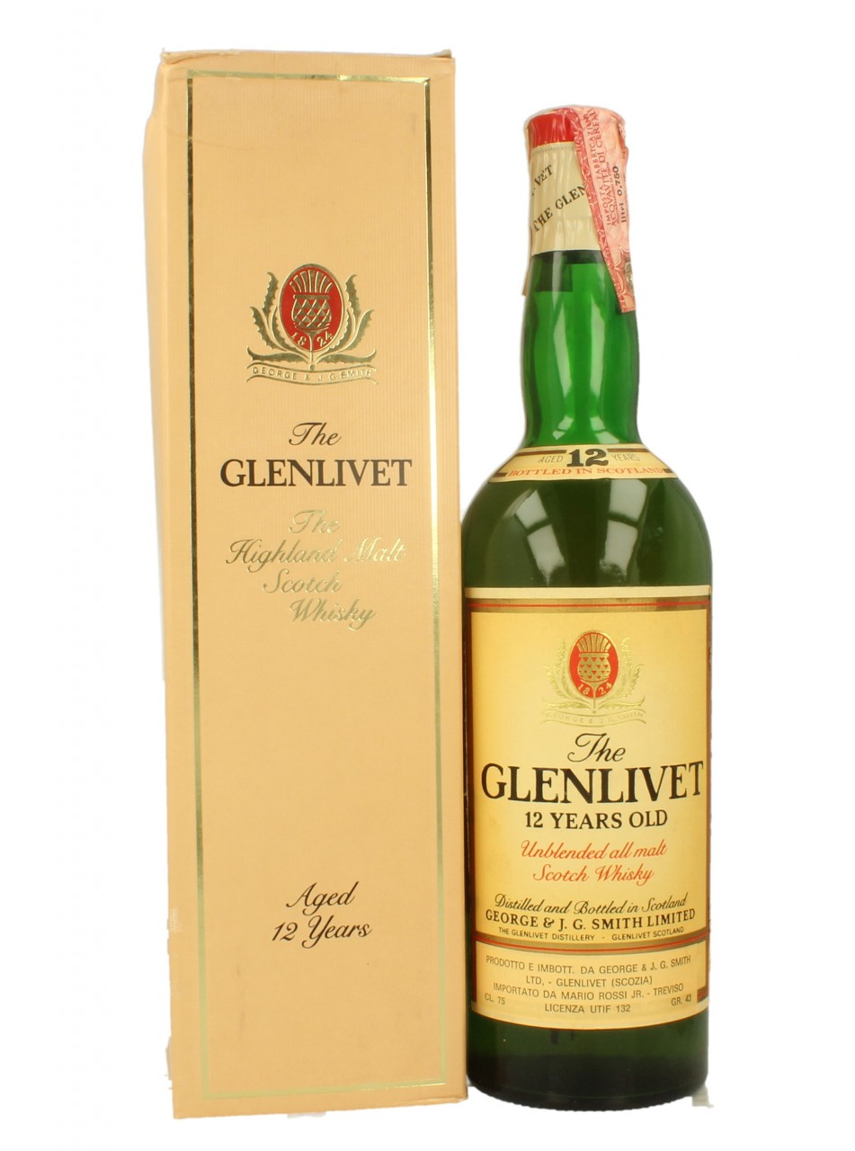 GLENLIVET 12yo Bot.80's 75cl 43% OB - Mario Rossi Imp. - Products