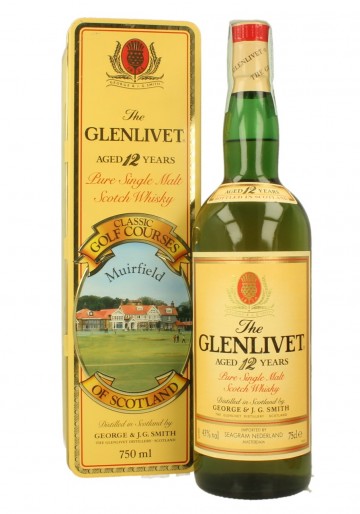 GLENLIVET 12yo Bot.80's 75cl 43% OB - Muirfield Golf Course
