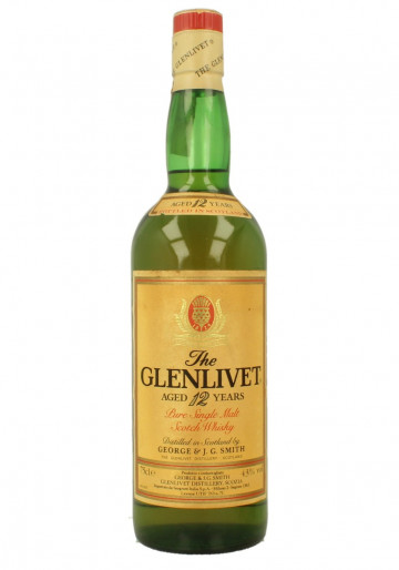 GLENLIVET 12yo Bot.80's 75cl 43% OB  - Seagram Imp.