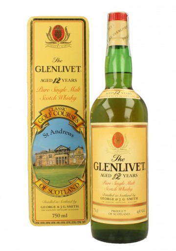 GLENLIVET 12yo Bot.80's 75cl 43% OB - St. Andrew Golf Course