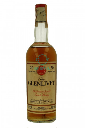 GLENLIVET 20 Years Old Bot.60/70's 75cl 45.7% OB  - Baretto Imp.