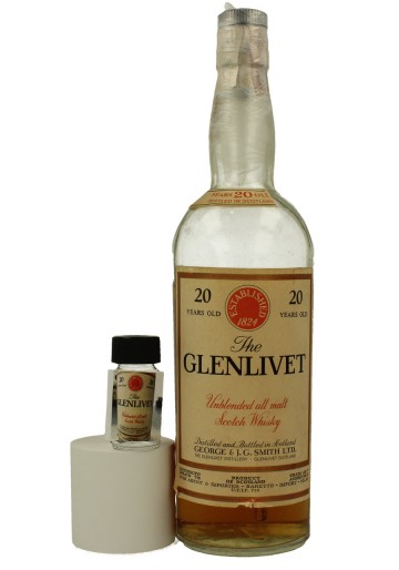 GLENLIVET 20yo bot 60/70's 2cl 45.7 % Very rare sample 2 cl
