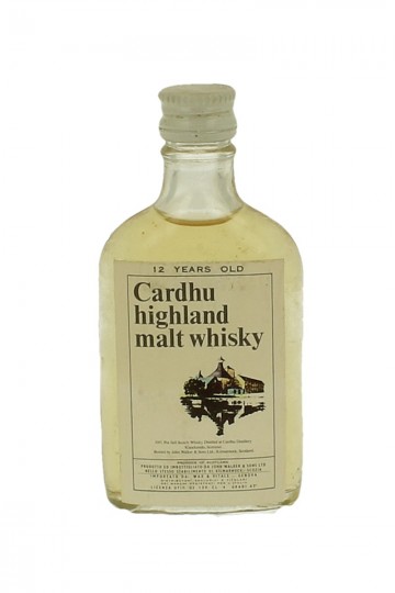 GLENLIVET  and Cardhu  miniature 12yo Bot 60/70's 2x 4cl 40% Unblended very old Miniature