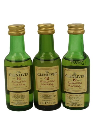 GLENLIVET Pure Single Malt   miniature 12yo 17 x 5cl  40% OB