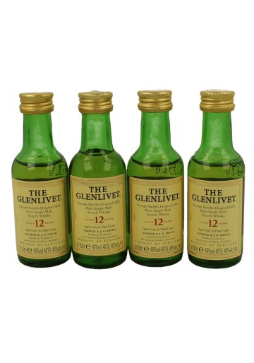 GLENLIVET Pure Single Malt   miniature 12yo 8x 5cl  40% OB