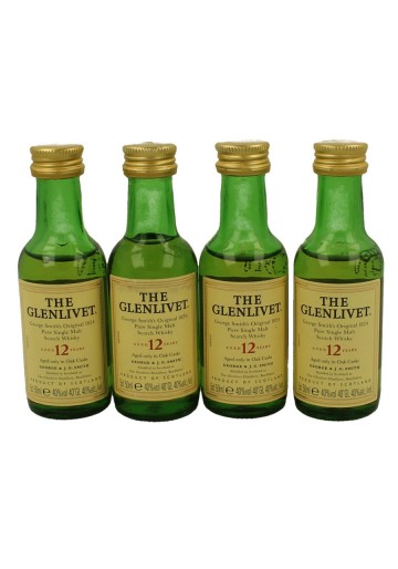 GLENLIVET Pure Single Malt   miniature 12yo 8x 5cl  40% OB