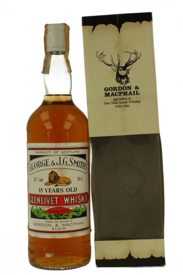 GLENLIVET  Smit's 15 years old Bot 80's 75cl 57% Gordon MacPhail