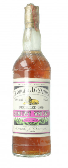 GLENLIVET  Smit's Speyside Scotch Whisky 1939 1985 circa 75cl 40% Gordon MacPhail  -