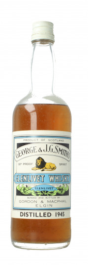 GLENLIVET  Smit's Speyside Scotch Whisky 1945 - Bot.60's or early 70's 75cl 80 proof Gordon MacPhail  - extremely rare