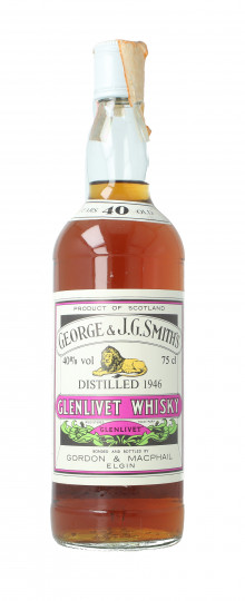 GLENLIVET  Smit's Speyside Scotch Whisky 40 year old 1946 75cl 40% Gordon MacPhail  -