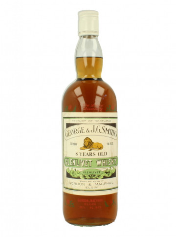 GLENLIVET  Smit's Speyside Scotch Whisky 8 year old Bot.70's 26 2/3 Fl. Ozs 70°proof Gordon MacPhail  - Smith's