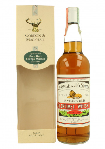 Glenlivet Smith Speyside  Scotch Whisky 15yo Bot.90's 70cl 57% Gordon MacPhail  - Smith's