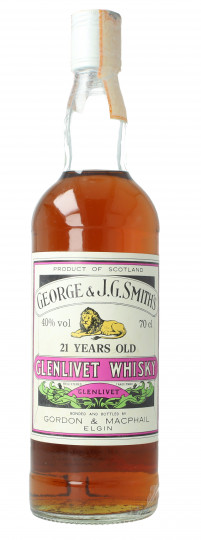 Glenlivet Smith Speyside Scotch Whisky 21 Years Old - Bot. in The 90's 70cl 40% Gordon MacPhail  -