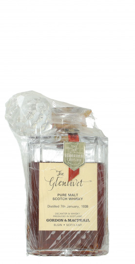 Glenlivet Speyside  Scocth Whisky 1938 - Bot.70's-80's 75cl 40% Gordon MacPhail  -Crystal decanter