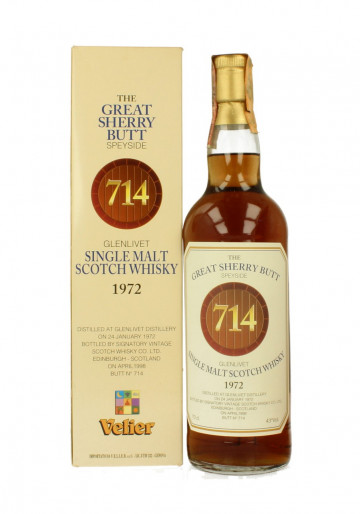 Glenlivet Speyside  Scocth Whisky 1972 1998 70cl 43% Signatory  - for Velier #714