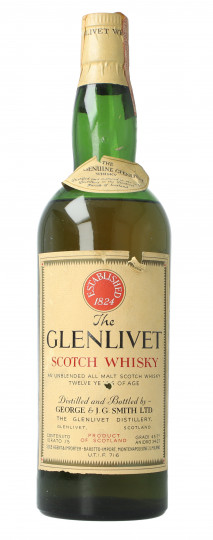 Glenlivet Speyside  Scotch Whisky 12 Year old 1968 circa 75cl 45.7% OB - Baretto import  Unblended