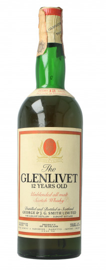 Glenlivet Speyside  Scotch Whisky 12 Year old 1971 circa 75cl 43% OB - Baretto import