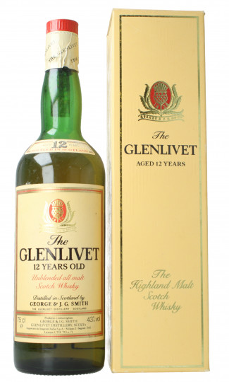 Glenlivet Speyside Scotch Whisky 12 year old - Bot.70's-80's 75cl 43% Seagram Unblended