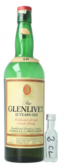 Glenlivet Speyside Scotch Whisky 12 year old - Bot. in The 70's 2cl 43% OB-UNBLENDED TOP SAMPLE 2 CL !!!!