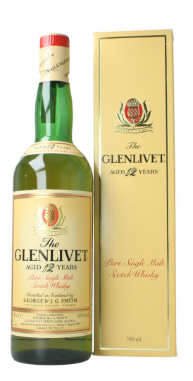 Glenlivet Speyside  Scotch Whisky 12 Years Old Bottled around 1992-1999 70cl 43% OB- Pure single Malt