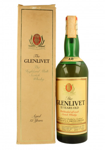 Glenlivet Speyside  Scotch Whisky 12yo Bot.70's 75cl 43% OB  -unblended Summit Imp.
