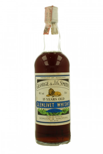 Glenlivet Speyside  Scotch Whisky 15 Year Old - Bot.70's-80's 75cl 46% Gordon MacPhail  -Blue label very rare
