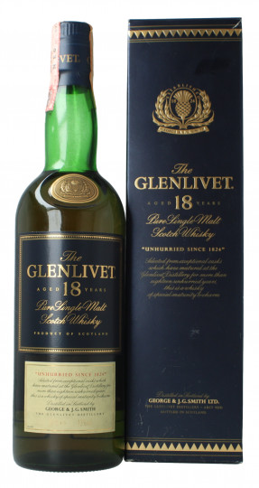 Glenlivet Speyside  Scotch Whisky 18yo Bot early 2000 100cl 43% OB