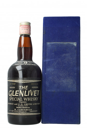 Glenlivet Speyside Scotch Whisky 19 year old - Bot.60's or early 70's 75cl 80 proof Gordon MacPhail  - extremely rare