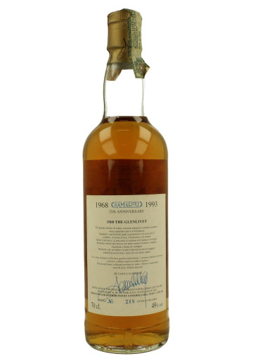 Glenlivet Speyside  Scotch Whisky 1968 1993 70cl 49% Samaroli 25th Anniversary