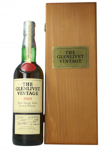 Glenlivet Speyside Scotch Whisky 1969 1998 70cl 52.76% OB-Wooden box