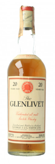 Glenlivet Speyside  Scotch Whisky 20 Years Old - Bot.60's or early 70's 75cl 45.7% OB-