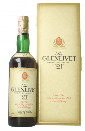 Glenlivet Speyside Scotch Whisky 21 year old - Bot.70's-80's 75cl 43% OB  -