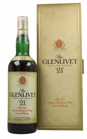 Glenlivet Speyside  Scotch Whisky 21 year old Bot in The 80's 75cl 43% OB-