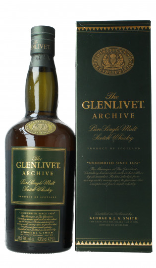 Glenlivet Speyside Scotch Whisky 21 year old Bot in The 90's early 2000 70cl 43% OB- Archive