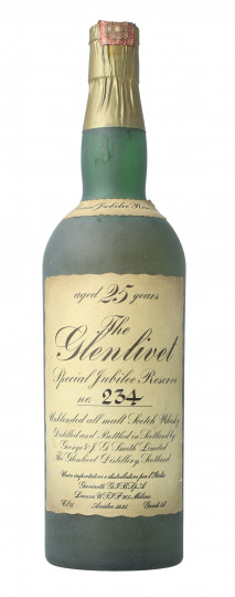 Glenlivet Speyside  Scotch Whisky 25 Year old 1952 Bot.1977 75cl 43% OB - No Box low level Special Jubilee Reserve