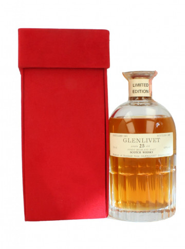 Glenlivet Speyside  Scotch Whisky 25yo 1961 1986 40% Sestante - Crystal Decanter