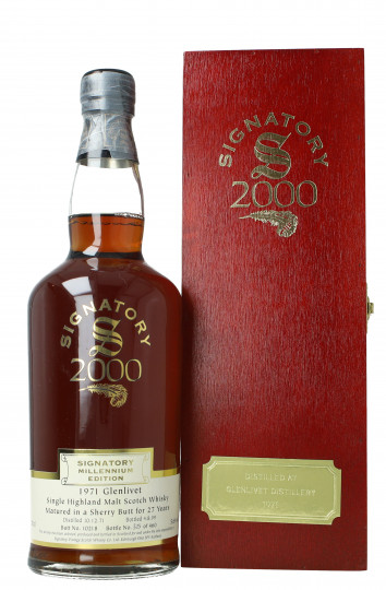 Glenlivet Speyside  Scotch Whisky 27 Year old 1971 1999 70cl 51.6% Signatory-Butt 10218