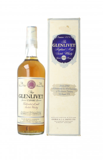 Glenlivet Speyside  Scotch Whisky 34 Years Old 1940 1974 75cl 40% OB- 150Th Anniversary