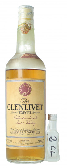 Glenlivet Speyside Scotch Whisky - Bot. in The 70's 2cl 43% OB-Export TOP SAMPLE 2 CL !!!!