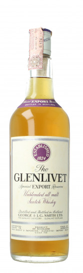 Glenlivet Speyside Scotch Whisky - Bot. in The 70's 75cl 43% OB - Export