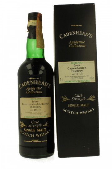 GlenLossie Speyside  Scotch Whisky 19yo 1978 1997 70cl 58.7% Cadenhead's -Authentic Collection Sherrywood Matured