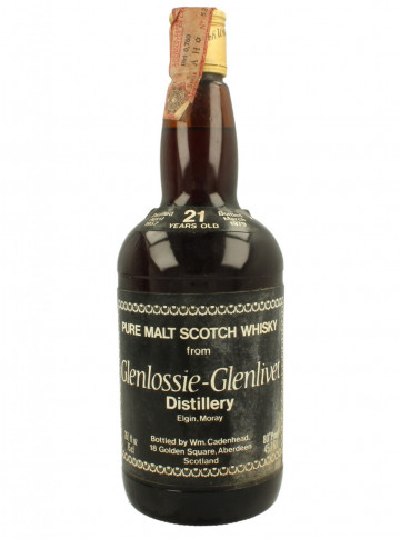 GlenLossie Speyside  Scotch Whisky 21yo 1957 1979 26-2/3 Fl.Ozs 80&deg;proof Cadenhead's - Dumpy